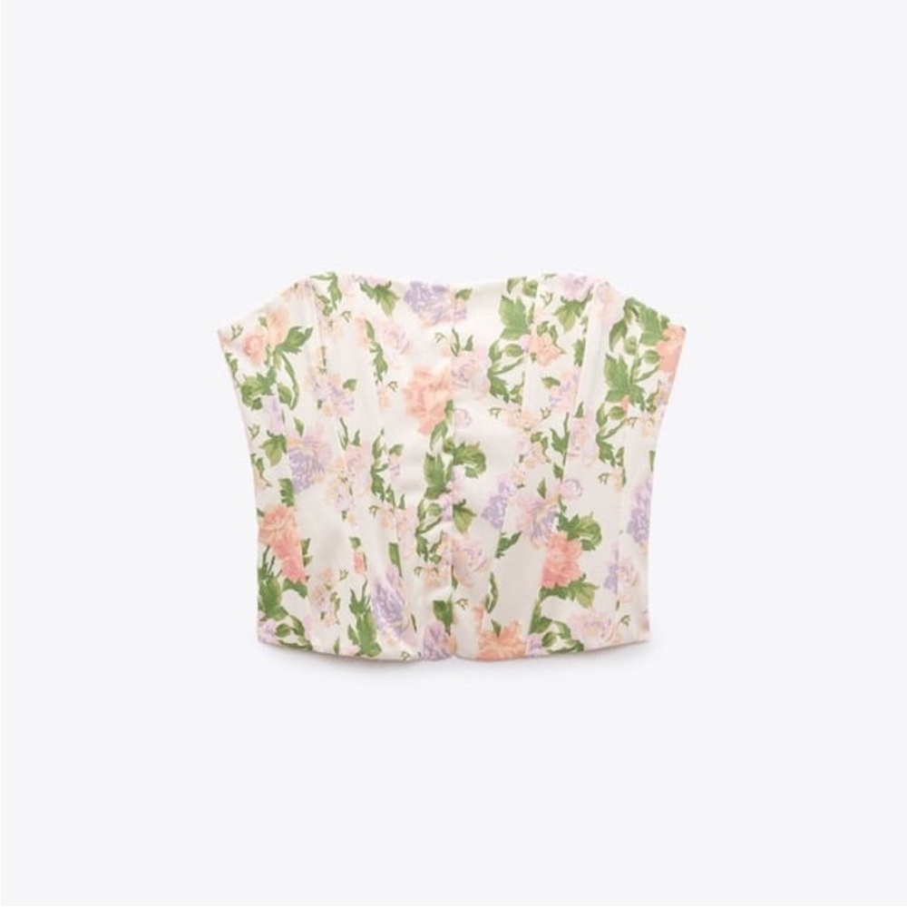 Zara Corset Floral Print Women's Top